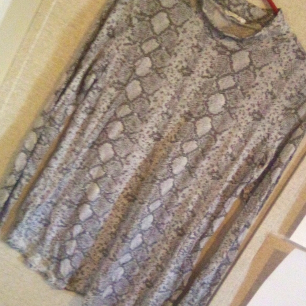 Maurices Snake Skin Pattern Long Sleeve Shirt